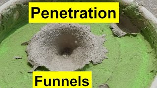 Penetration Funnels  - impacts on viscous targets