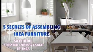 HOW TO ASSEMBLE THE IKEA MINIMALIST 4 SEATER DINING TABLE & CHAIRS #melltorp #ikea | Vlog # 250