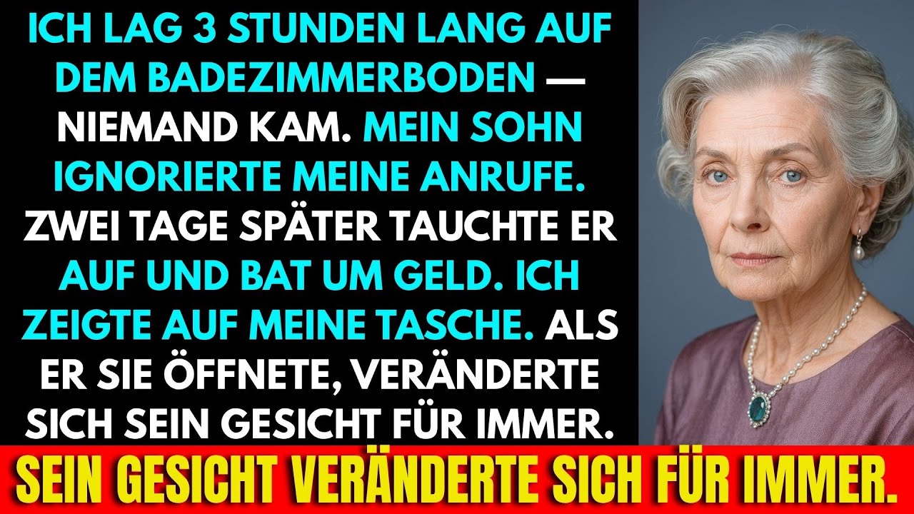 Ich Fiel Im Bad, Mein Sohn Ignorierte Mich. Dann Wollte Er Geld. Ich Sagte: „Schau In Meine Tasche“