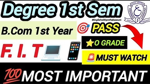 🔥🚀 Degree 1st Sem | Fundamentals of Information Technology 📚 Most Important Questions 2025 Exam 💯✨