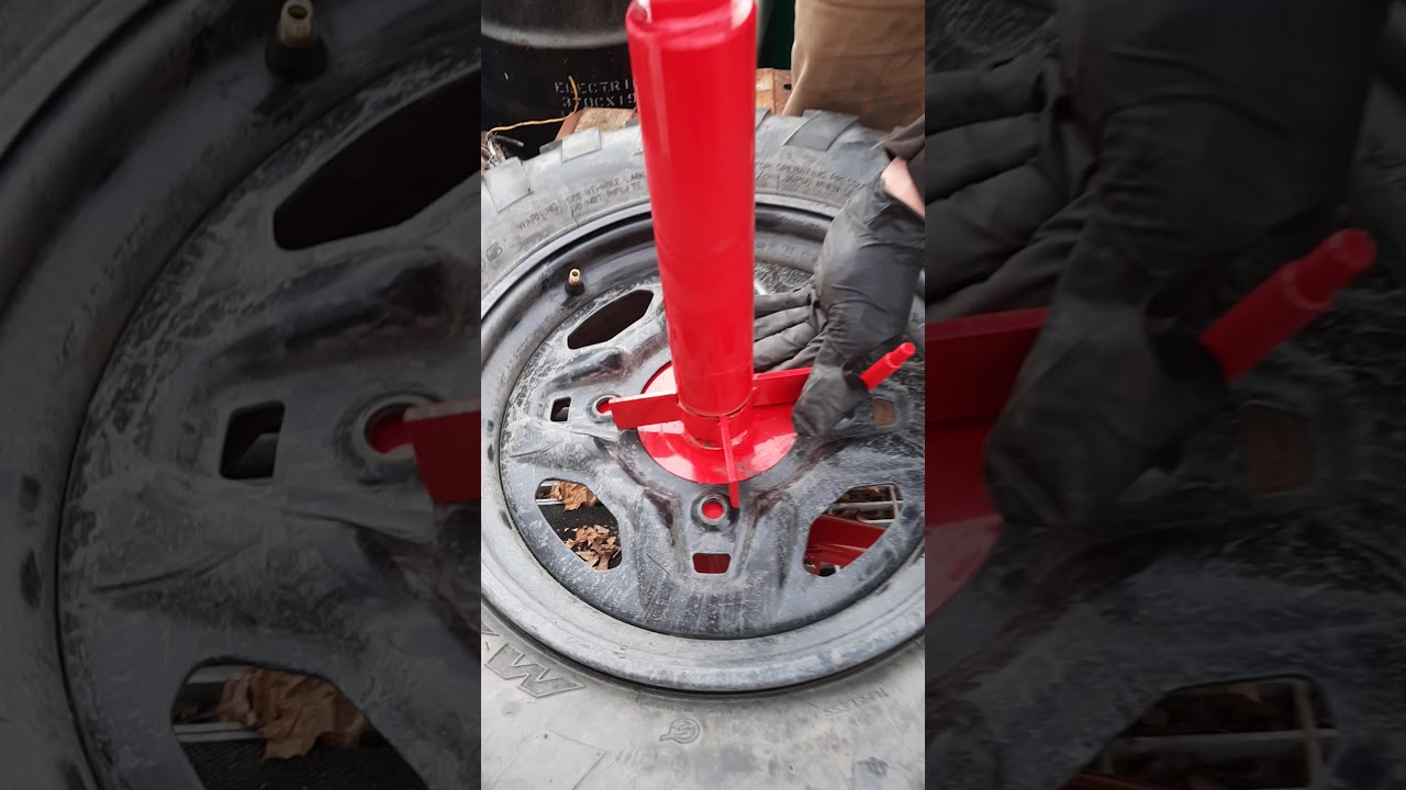 ATV Tire Removal with Harbor Freight Manual Tire Changer YouTube
