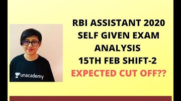 RBI Assistant Prelims Self Given Exam Analysis 2020|15th Feb Shift-2|Aspiring Banker Anwesha