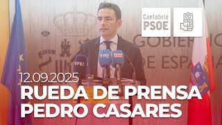 RUEDA DE PRENSA PEDRO CASARES - INVESTIGACIÓN ATAQUE SEDE PSOE CANTABRIA 12.09.2025