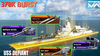 USS DEFIANT - WITH DJT 4547 & DEFIANT 💥 BEST CANNON COMBO 🔥 - Modern Warship 