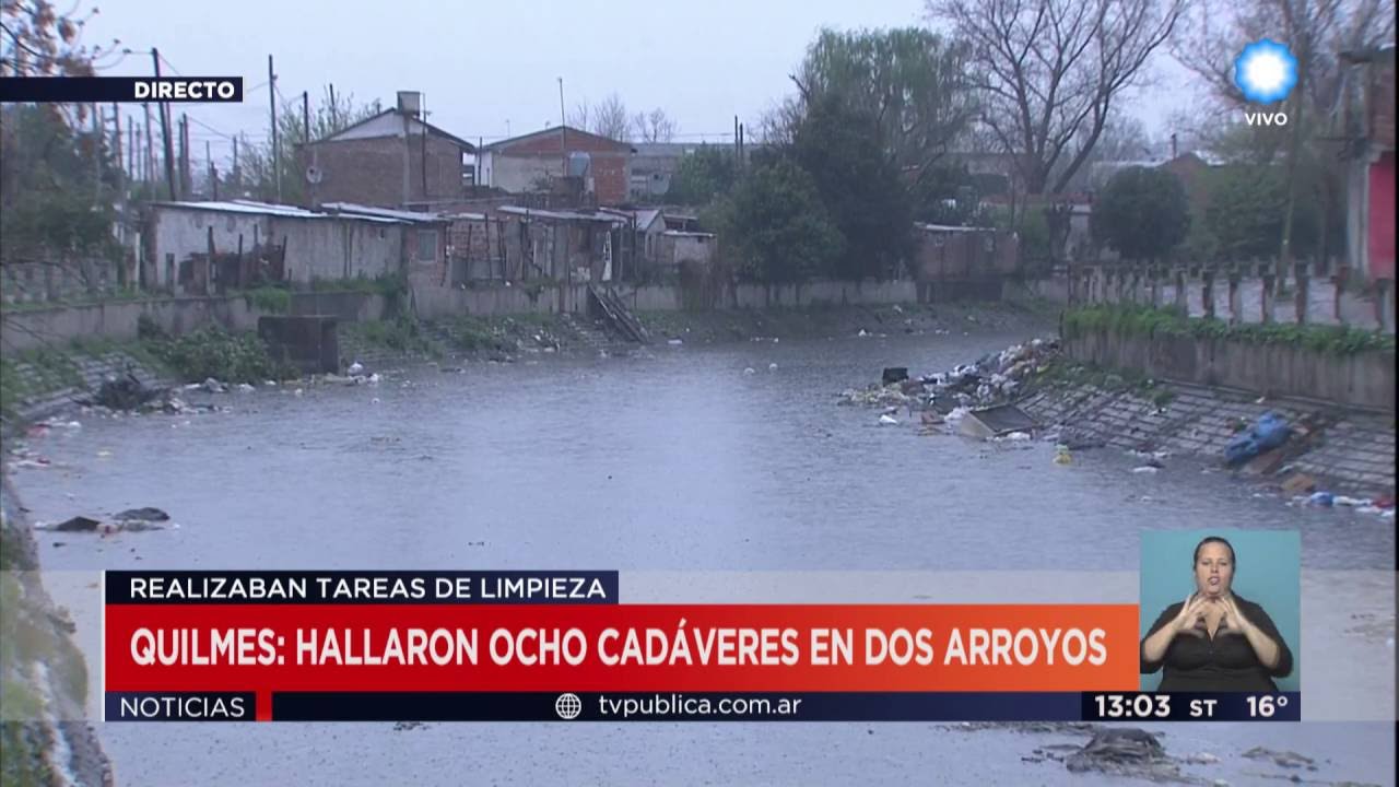 TV Pública Noticias - Hallaron ocho cadáveres en arroyos de Quilmes