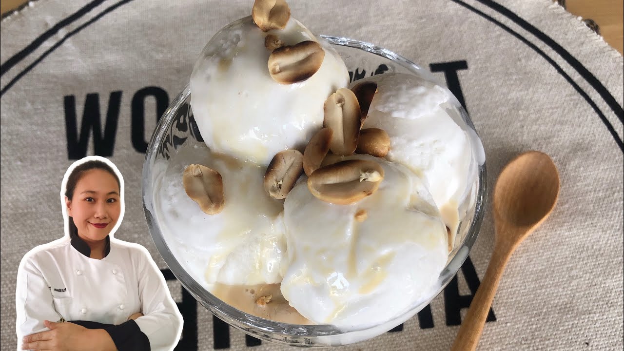 Easy Homemade Thai Coconut Ice Cream Recipe • Eggless Ice Cream