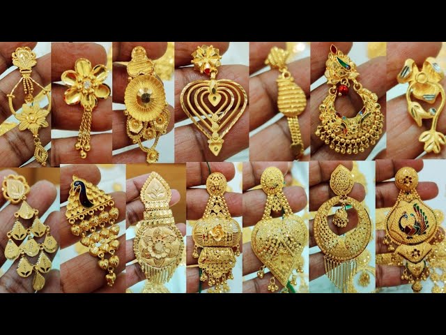 Buy quality New Latest design Fancy gold earrings in Ahmedabad