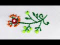 RED GREEN Branch of a Tree | Hand Embroidery Design |