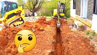 WILL THIS EVEN WORK? START TO FINISH, FRENCH DRAIN WITH A CAT 304 AND CAT 259D