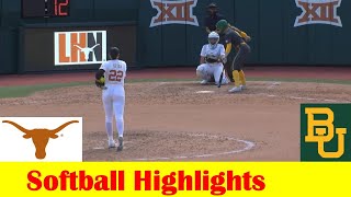 #24 Baylor vs #1 Texas Softball Game 2 Highlights, April 13 2024