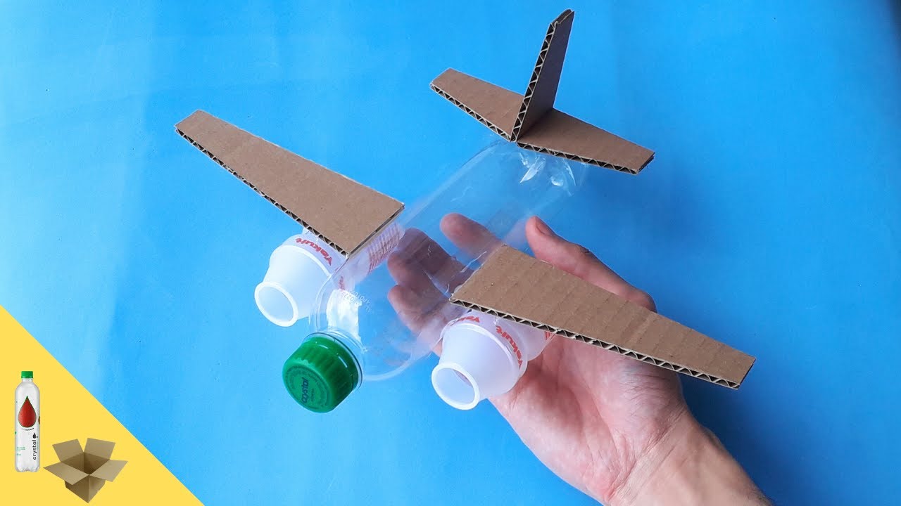 AVIÃO Feito de PAPELÃO e GARRAFA PET - YouTube