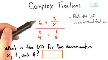 The LCD for Complex Fractions - Visualizing Algebra
