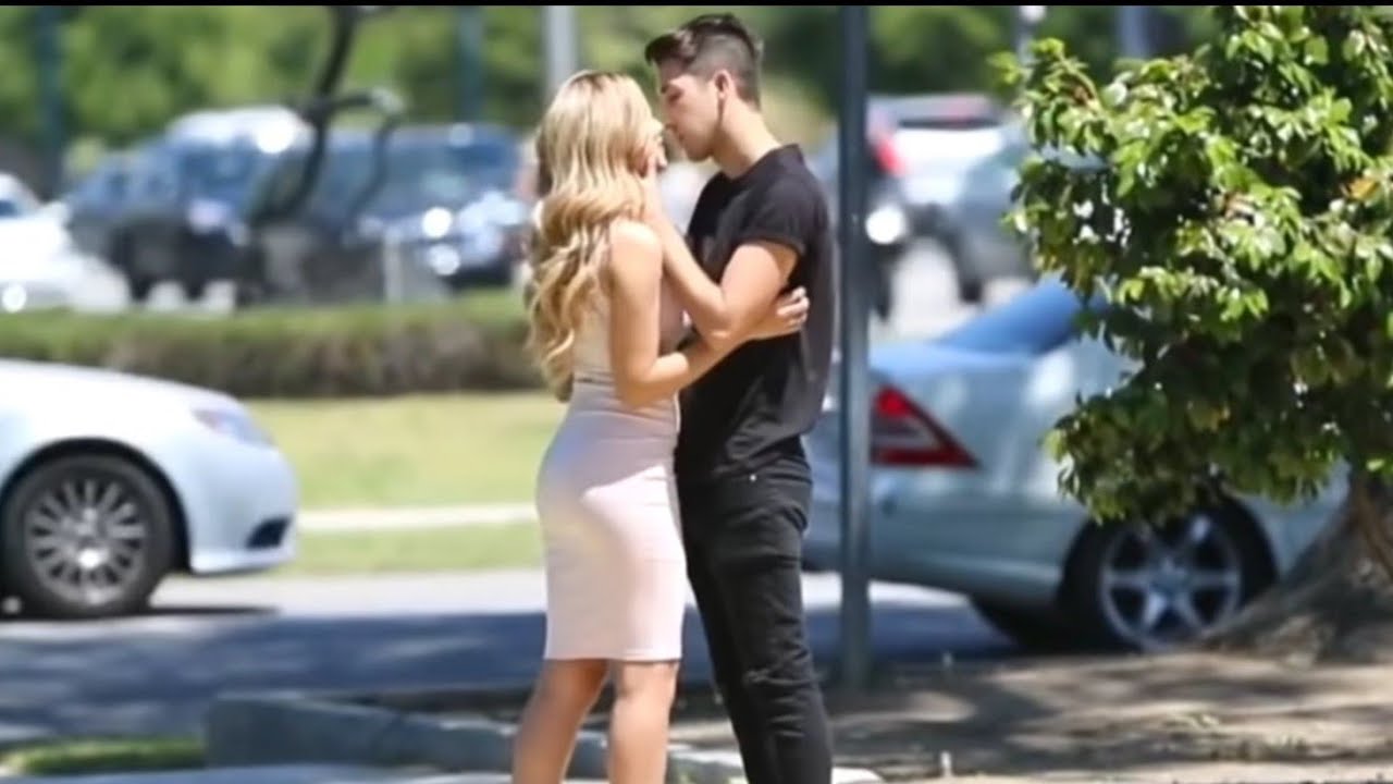 Kissing prank on hot girlsUnlimited kissing prankKissing prank video #kissi...