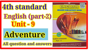 #4th standard, English, lesson - 9 #Adventure lesson question and answers# notes# Adventure