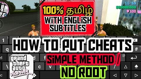 how to put cheats in GTA vice city MOBILE / no root / ENGLISH SUBTITLES / TAMIL