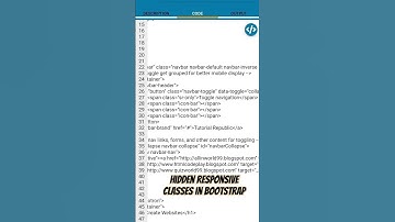 Hidden responsive classes in Bootstrap @ctutorialbynaziasohail