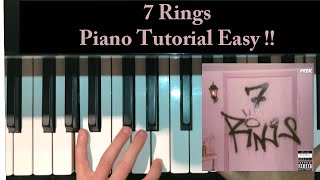 7 Rings Ariana Grande Piano Tutorial Easy