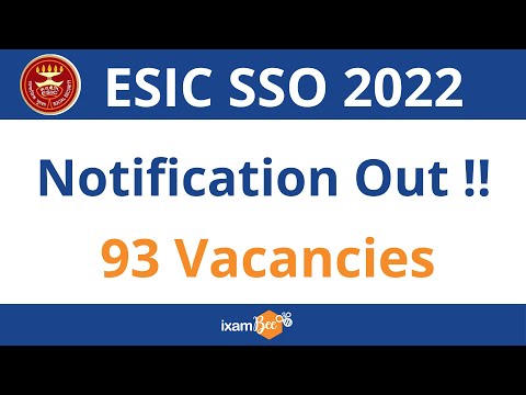 ESIC SSO 2022 | Notification Out !! | Know Complete Details | By Yaman Kansal