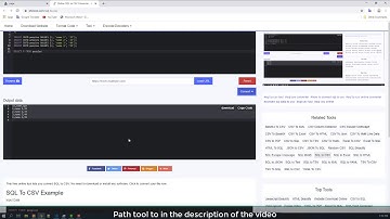 Online SQL to CSV Converter
