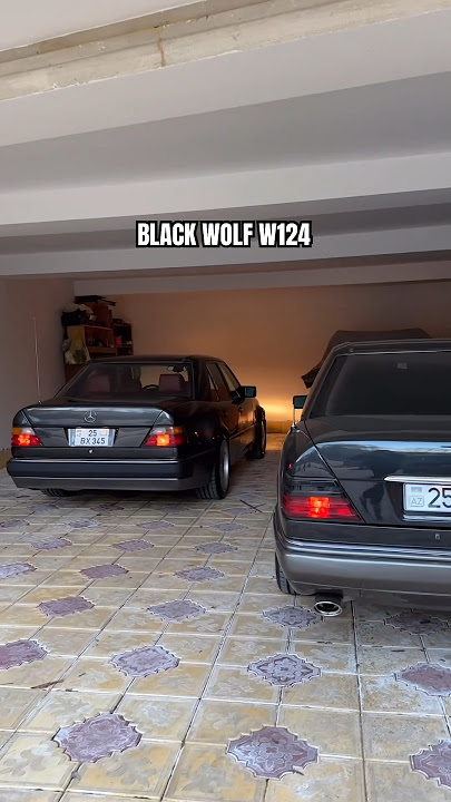 Mercedes W124 500E IN BAKU😍#w124 #black #wolf #500e