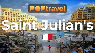 Walking in ST. JULIAN'S / Malta 🇲🇹- Tour around Paceville - 4K 60fps (UHD)