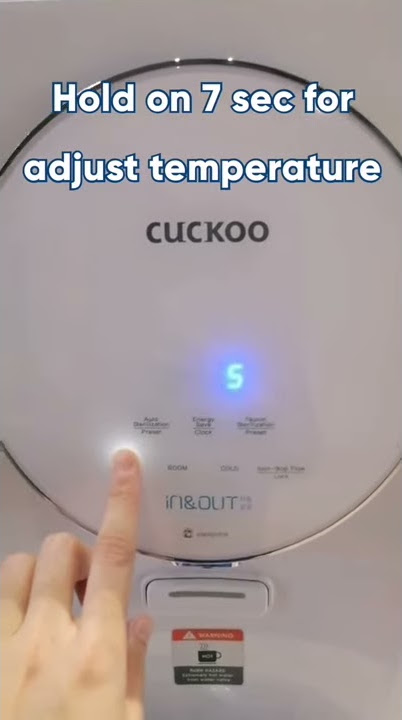 CUCKOO ICON - Setting temperature for Hot, Room, and Cold