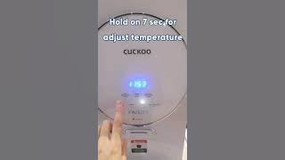 CUCKOO ICON - Setting temperature for Hot, Room, and Cold