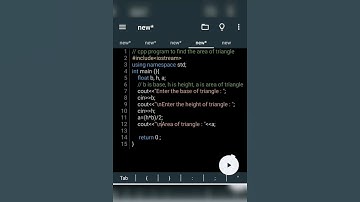 c++ program to find area of triangle #youtubeshorts