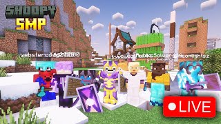 🔴 LIVE ON THE PUBLIC SHOOPY SMP! ANYONE CAN JOIN JAVA OR BEDROCK - shoopySMP.net