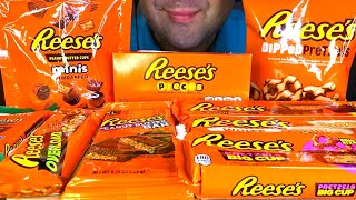 ASMR EATING CHOCOLATE REESE&#39;S PARTY ASMR MUKBANG (EATING REESE&#39;S PEANUT BUTTER) EATING SOUNDS