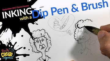How to use a dip pen (bamboo) and brush