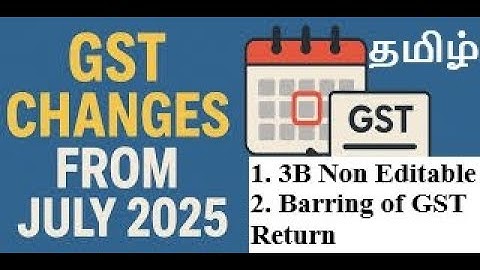GST Changes From July 2025 | GSTR - 3B Non-Editable Update | Barring of GST Return in Portal