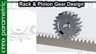 Rack and pinion gear in Creo Parametric