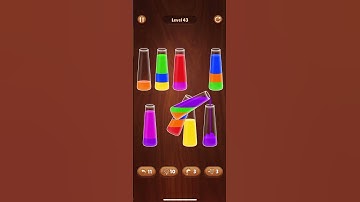 43 lvl color water sort game #colorwatergame #asmr #asmrgame #games #gameout