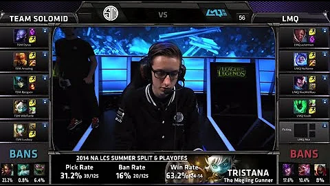 TSM vs LMQ Game 2 | Semi Finals NA LCS Summer 2014 Playoffs | LMQ vs TSM G2 PAX S4 Worlds Regionals