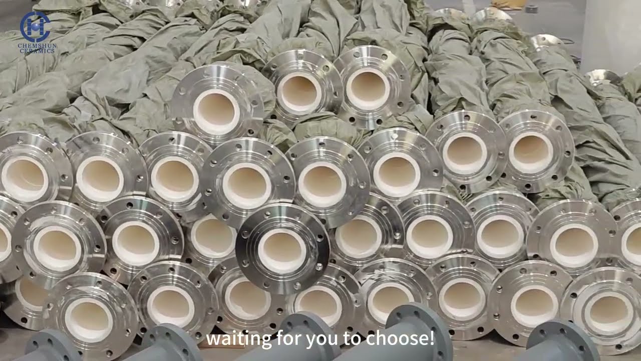 Perfectly durable and wear resistant alumina ceramic steel pipes from Chemshun Ceramics
