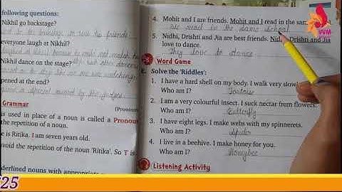 2021 22 CLASS 1 SUBJECT   ENGLISH CHAP 5 DANCE LIKE NO ONE IS WATCHING EXERCISE