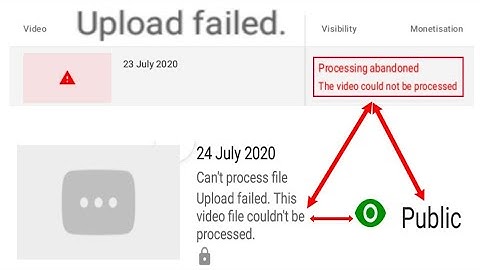 Processing abandoned The video could not be processe 100% solution