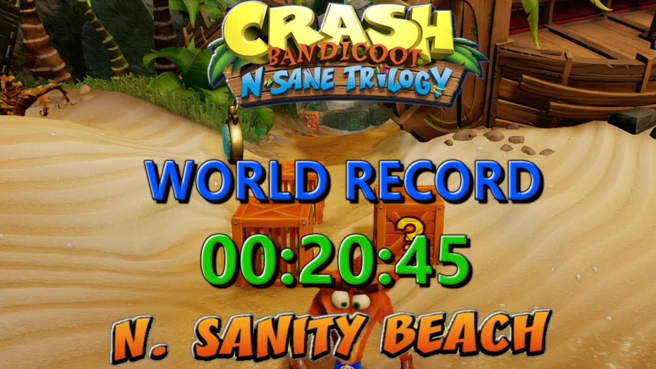 N.Sanity Beach World Record [PS4] 002045 Crash Bandicoot N Sane
