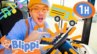 Honk the Horn on the School Bus! | 1 Hour of Blippi and Meekah Educational Vehicle Songs for Kids