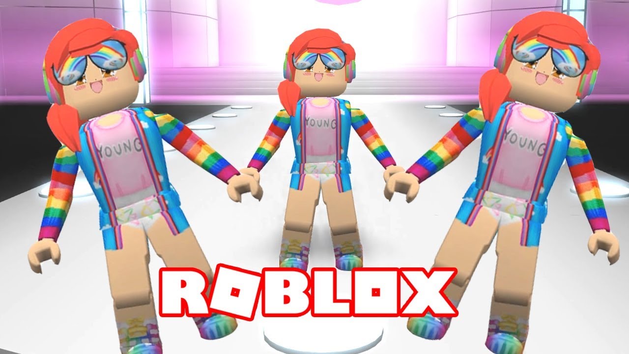 Fashion Frenzy Retro Rainbow Girl In Roblox Microguardian Youtube - rainbow cartoon characters roblox