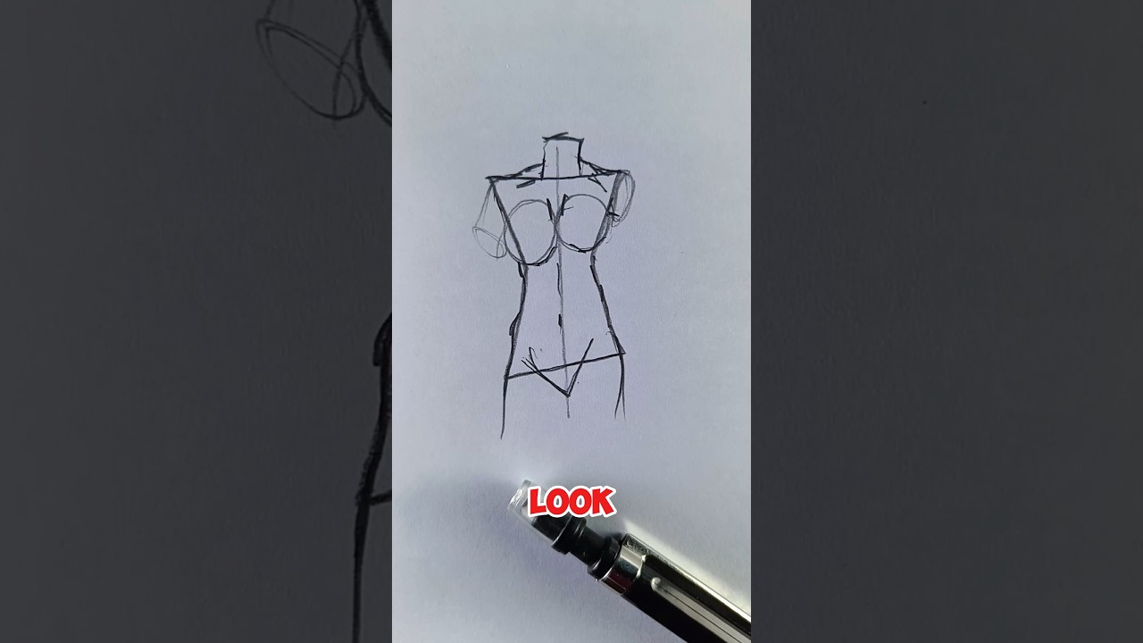 How to Draw a Female Body Easily Using the Hourglass Method 