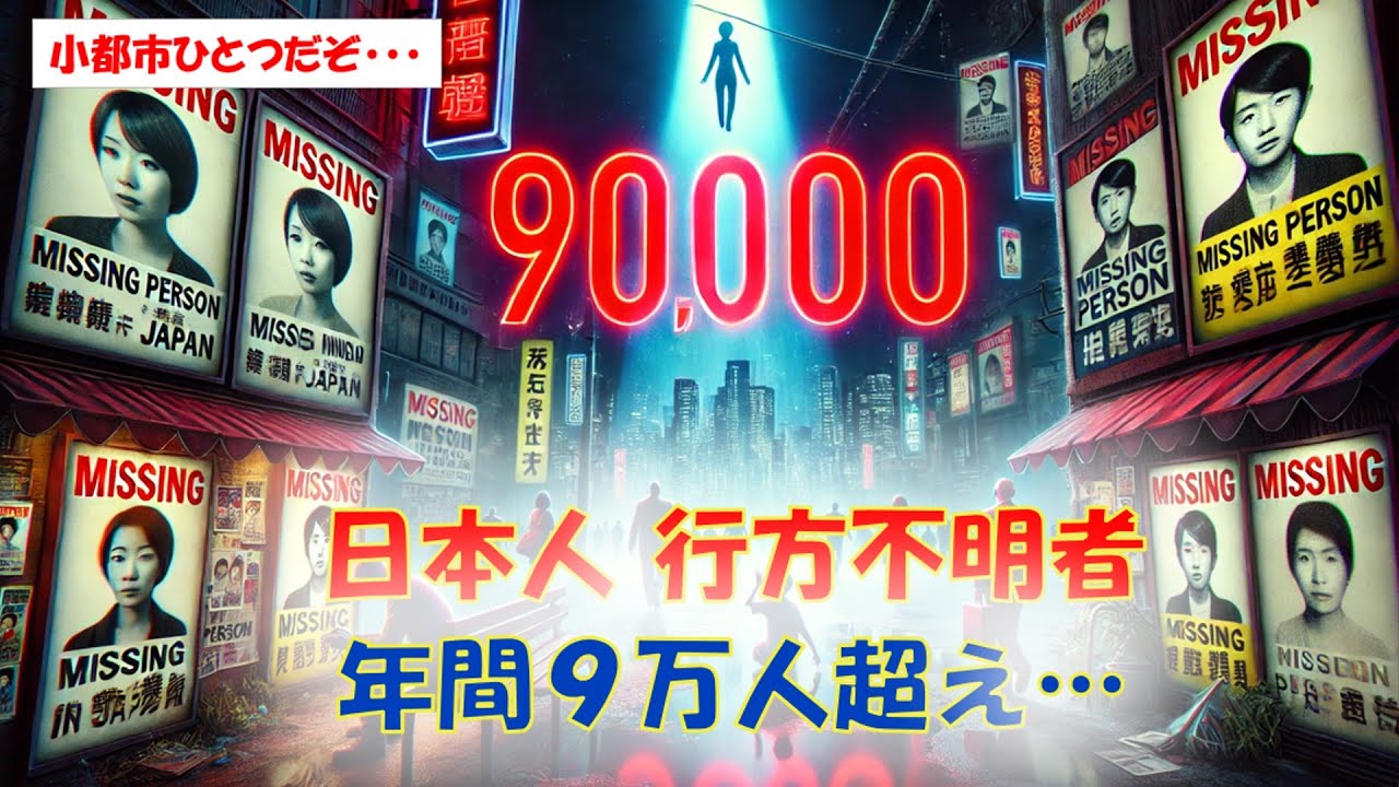 【驚愕】日本国内の行方不明者 年間9万人超え #行方不明 #家出 #インバウンド - YouTube