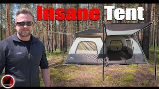 The MOST IMPRESSIVE Instant Set Up Tent I Haver EVER Seen  NatureHike Cape 8P Instant Tent