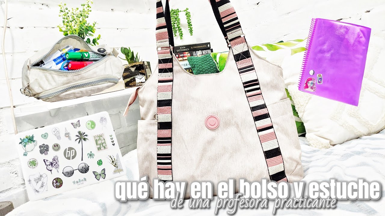 Qué hay en el BOLSO y ESTUCHE de una PROFESORA PRACTICANTE 👩🏻‍🏫👩🏻‍🔬🍃 / Darinka NGR