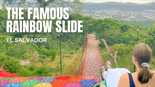 I tried the FAMOUS RAINBOW SLIDE   in El Salvador, Vlog 14