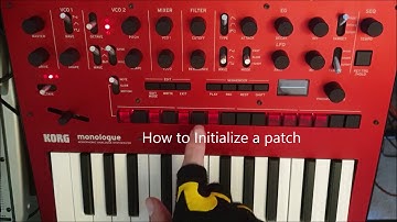 Korg Monologue INIT patch & load panel tutorial
