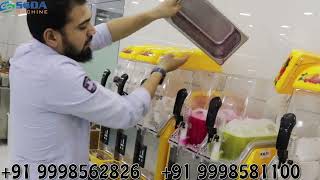 flavoured ice slush machine बिल्कुल नया concept ये गरमी की सीजन में 3000 per day profit