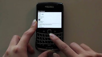 Blackberry - Adding a new contact