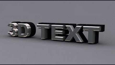 47.5 - 3D Text in 3DS Max